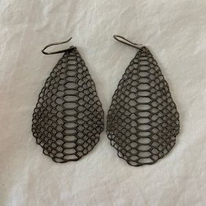 Elizabeth and James Sterling Silver Serpentine Earrings